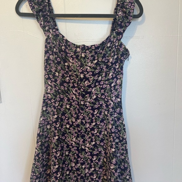 Forever 21 Dresses & Skirts - Floral Black and Purple Women's Dress